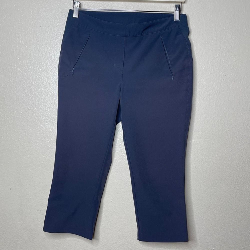 Nivo Pants Womens 4 Gray Capri Cropped Pockets Casual